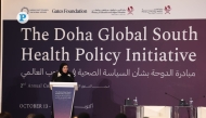 Minister of State for International Cooperation at the Ministry of Foreign Affairs, H E Dr. Mariam bint Ali bin Nasser Al Misnad, speaking at the high-level panel held to conclude the second convening of Doha Global South Health Policy Initiative (DGSHPI), yesterday. Pic by Amr Diab/The Peninsula 