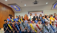 PISQ Principal Ch Muhammad Afzal with other officials and students during the event.
