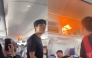 Screen grab of images shown on social media regarding the Air China cabin flame
