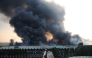 This photo taken on Oct. 18, 2025 shows a massive fire in the cargo area of Hazrat Shahjalal International Airport in Dhaka, Bangladesh. (Photo by Habibur Rahman/Xinhua)