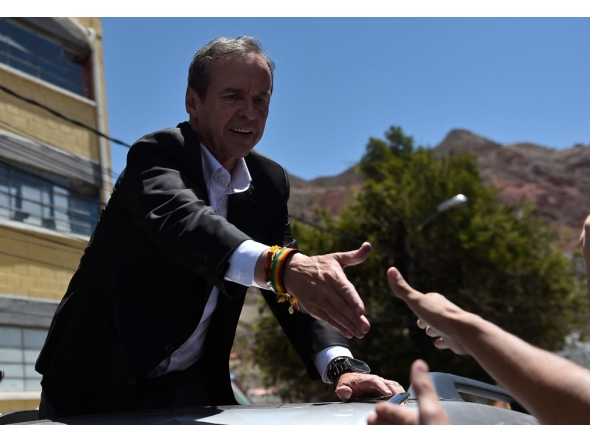 Bolivia's former president and presidential candidate for the Freedom and Democracy (Libre) alliance, Jorge 