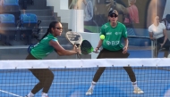 Saudi Arabian players in action against their UAE counterparts. 
