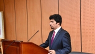Dr. Safar Mubarak Al-Shafi defending his doctoral dissertation.