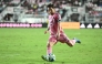 (FILES) Inter Miami's Argentine forward #10 Lionel Messi kicks the ball during the Major League Soccer (MLS) regular season football match between Inter Miami CF and Chicago Fire FC at Chase Stadium in Fort Lauderdale, Florida, on September 30, 2025. (Photo by CHANDAN KHANNA / AFP)
