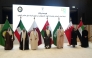 Minister of Environment and Climate Change H E Dr. Abdullah bin Abdulaziz bin Turki Al Subaie and other ministers from the GCC countries at their meeting in Kuwait yesterday. 
