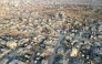 This aerial picture shows destroyed buildings in Gaza City's Al-Remal neighbourhood on October 23, 2025. (Photo by AFP)