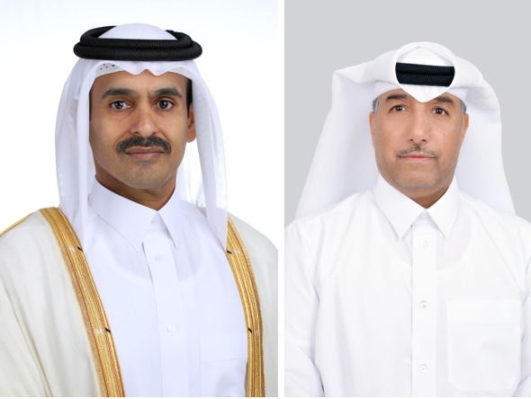 Minister of State for Energy Affairs, Chairman of QEWC Board of Directors H E Saad bin Sherida Al-Kaabi (left) and QEWC Managing Director, Mohammed Nasser Al-Hajri.