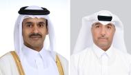 Minister of State for Energy Affairs, Chairman of QEWC Board of Directors H E Saad bin Sherida Al-Kaabi (left) and QEWC Managing Director, Mohammed Nasser Al-Hajri.