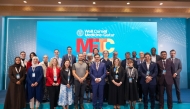 Dr. Javaid Sheikh and Dr. Thurayya Arayssi of WCM-Q with other expert speakers who gave presentations at the Medical Education Technology Conference.
