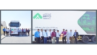 The Aero Trans team in Qatar celebrates the launch of their latest TIR-approved box trailer. The flag-off ceremony highlights the company's commitment and expansion of its international road transport capabilities.