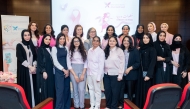 Female employees from QIC during the event. 
