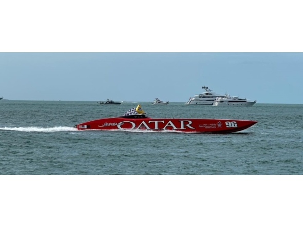 Spirit of Qatar 96 during the 44th Annual Offshore World Championship at Key West in Florida.