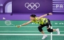 (Files) Taiwan's Tai Tzu-ying plays a shot to Belgium's Lianne Tan in the women's singles badminton group stage match during the Paris 2024 Olympic Games in July 2024. (Photo by David Gray / AFP)