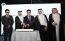 Minister of Environment and Climate Change H E Dr. Abdullah bin Abdulaziz bin Turki Al Subaie, Minister of State H E Eng. Essa bin Hilal Al-Kuwari, Ambassador of the Republic of Korea 
H E Hyunsoo Yun and other dignitaries cutting the cake to celebrate the National Day of Korea. Pic: Salim Matramkot/The Peninsula 