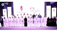 NHRC Chairperson H E Maryam bint Abdullah Al Attiyah with officials and honourees during the ceremony in Doha yesterday. Pic: Rajan Vadakkemuriyil / The Peninsula