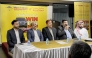 From left: Hasfar Rahman, operation Manager; Padmesh Chellath, Assistant GM; Jafar TK, General Manager: Arun S Pillai, Retail head; and Hasgar Rahman during the press meet.