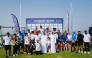 Participants receiving awards at the Qatar Triathlon League for the 2025/2026 that took place at Old Doha Port