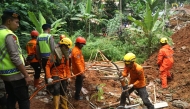 JAKARTA: Rescuers work on site after a landslide hit Cibeunying village in Cilacap Regency, Central Java, Indonesia, Nov. 14, 2025. (Photo by Yuta Isyahya/Xinhua)
