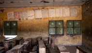 (Files) A general view of an empty classroom of a Local Education Authority (LEA) Primary School in Lugbe, Abuja, on June 27, 2025. (Photo by Olympia De Maismont / AFP)