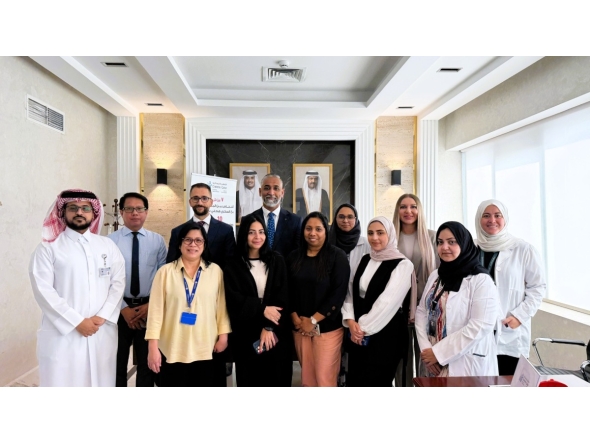 QGIRCO employee during the health awareness initiative at its headquarters.