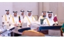 Minister of Municipality H E Abdullah bin Hamad bin Abdullah Al Attiyah with other officials during the meeting of GCC Agricultural Cooperation and Food Security Committee.