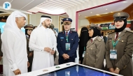 Minister of Public Health H E Mansoor bin Ebrahim bin Saad Al Mahmoud while touring the exhibition. Pictures: Salim Matramkot / The Peninsula 