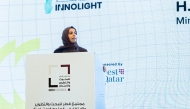 Minister of Education and Higher Education H E Lolwah bint Rashid bin Mohammed Al Khater addressing the event.