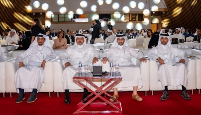 Assistant Undersecretary for Consumer Affairs at the Ministry of Commerce and Industry Hassan bin Sultan Al-Ghanem; President of Business Continuity and Resilience Conference, Eng. Abdulatif Ali Al-Yafei with other officials during the Business Continuity and Resilience Conference.