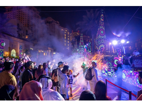 Football fans celebrating the vibrant community atmosphere at fan zone in Pearl. (FILE PHOTO)