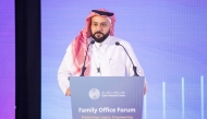 Chief Executive Officer of QFC Yousuf Mohamed Al-Jaida addressing the forum held recently.