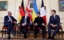 FROM LEFT: Germany’s Chancellor Friedrich Merz, Britain’s Prime Minister Keir Starmer, Ukraine’s President Volodymyr Zelensky and French President Emmanuel Macron during the meetings. (AFP)