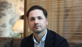 QazCode CEO Oleksii Sharavar during an interview with The Peninsula