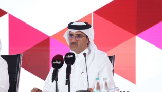 President of the Administrative Control and Transparency Authority H E Hamad bin Nasser Al Misnad during the press conference.