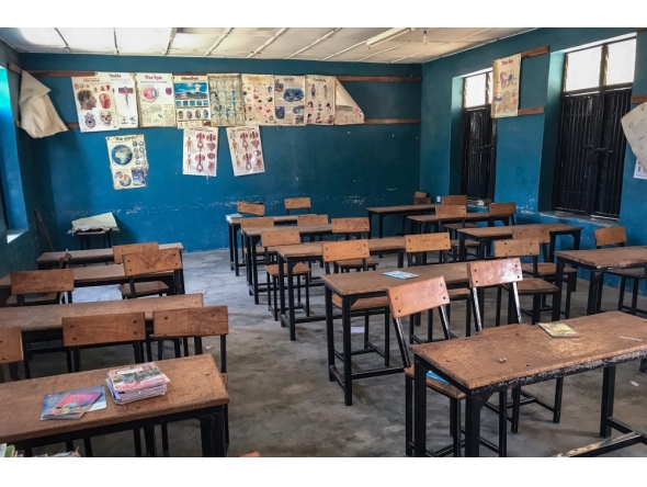 (Files) A general view of a classroom at St. Mary's Catholic School in Papiri, Agwarra local government, Niger state, on November 23, 2025. (Photo by Ifeanyi Immanuel Bakwenye / AFP)
