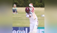 West Indies' Roston Chase bats during day five of the 3rd international Test cricket match between New Zealand and West Indies at Bay Oval in Mount Maunganui, Tauranga, New Zealand on December 22, 2025. (Photo by Michael Bradley / AFP)