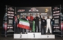 Podium winners celebrate after the third round of Qatar Drift Championship.