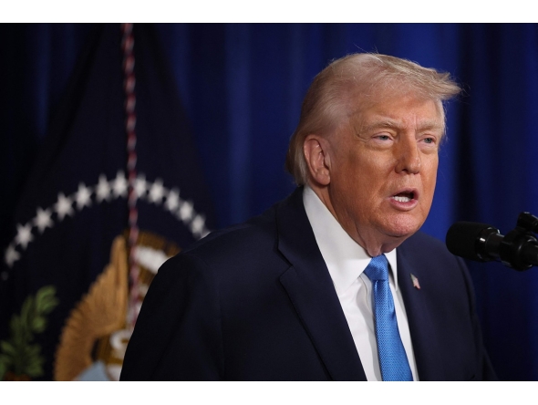 US President Donald Trump addresses the media during a news conference at his Mar-a-Lago club on January 03, 2026, in Palm Beach, Florida. (Photo by JOE RAEDLE / GETTY IMAGES NORTH AMERICA / Getty Images via AFP)