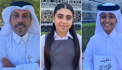 From left: Naji Saleh Al-Yami, Fatima Ibrahim Al-Emadi, and Hamad Khalifa Salahi Al-Yafei