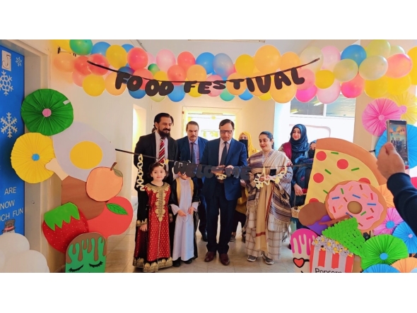 Principal PISQ Ch. Muhammad Afzal inaugurating the food festival.