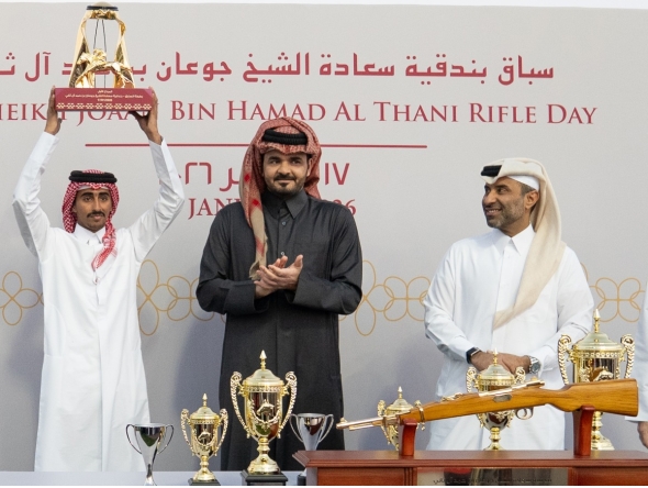 H E Sheikh Joaan bin Hamad Al Thani honoured the top riders of the Al Sabiq Championship. Mohammed Kamaan Saeed Al Hajri, aboard Malzoom, won the title.