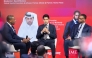Chairman of Qatar Sports Investments H E Nasser bin Ghanim Al Khelaifi with other guests during a discussion.