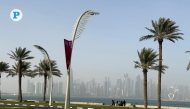 Doha skyline as dust and high winds cause low visibility. Picture by Mahmoud Elmazaty / The Peninsula  
