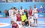 Qatar players celebrate after qualifying for the semi-final.