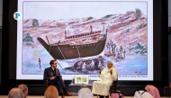 H E Sheikh Dr. Abdulla bin Ali Al-Thani speaking during the event at VCUarts Qatar. Pic: Salim Matramkot/The Peninsula