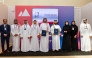 CRA President Eng. Ahmad bin Abdulla AlMuslemani (centre), Secretary General of QRDI Council Eng. Omar Ali Al Ansari (fourth right) and other officials at the signing event.
