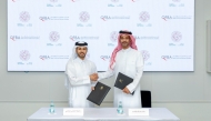 Executive Director of QCDC, Saad Abdulla Al-Kharji and Chief Executive Officer of QFBA, Dr. Khalifa Al-Salahi Al-Yafei at the MoU signing event. 