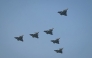Indian Air Force's Rafale jets fly during the country's 77th Republic Day parade at Kartavya Path in New Delhi on January 26, 2026. (Photo by Sajjad HUSSAIN / AFP)
