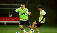 Al Sadd players during a training session.