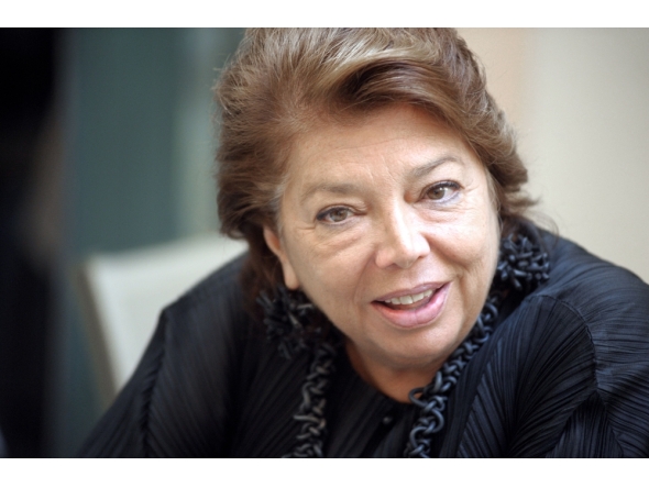 (Files) Palestinian Delegate to the EU Leila Shahid gives a press conference on November 6, 2010, in Ajaccio, on the French Mediterranean island of Corsica. (Photo by Stephan Agostini / AFP)