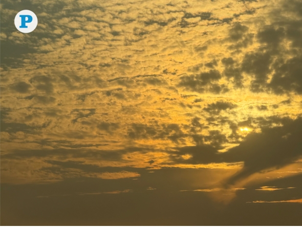 Golden hour hues illuminate a textured sky over Mesaimeer, Doha on December 25, 2025.
Photo by Vishnu Prasad KS / The Peninsula